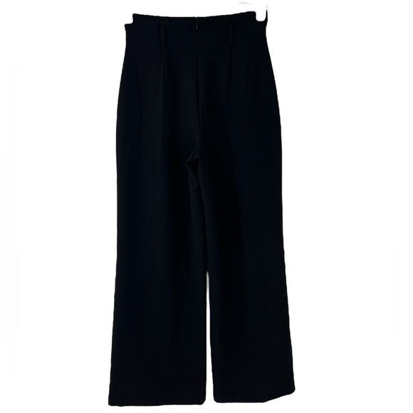 BCBGMAXAZRIA high waist, wide leg office pants Black SZ M - Picture 4 of 12